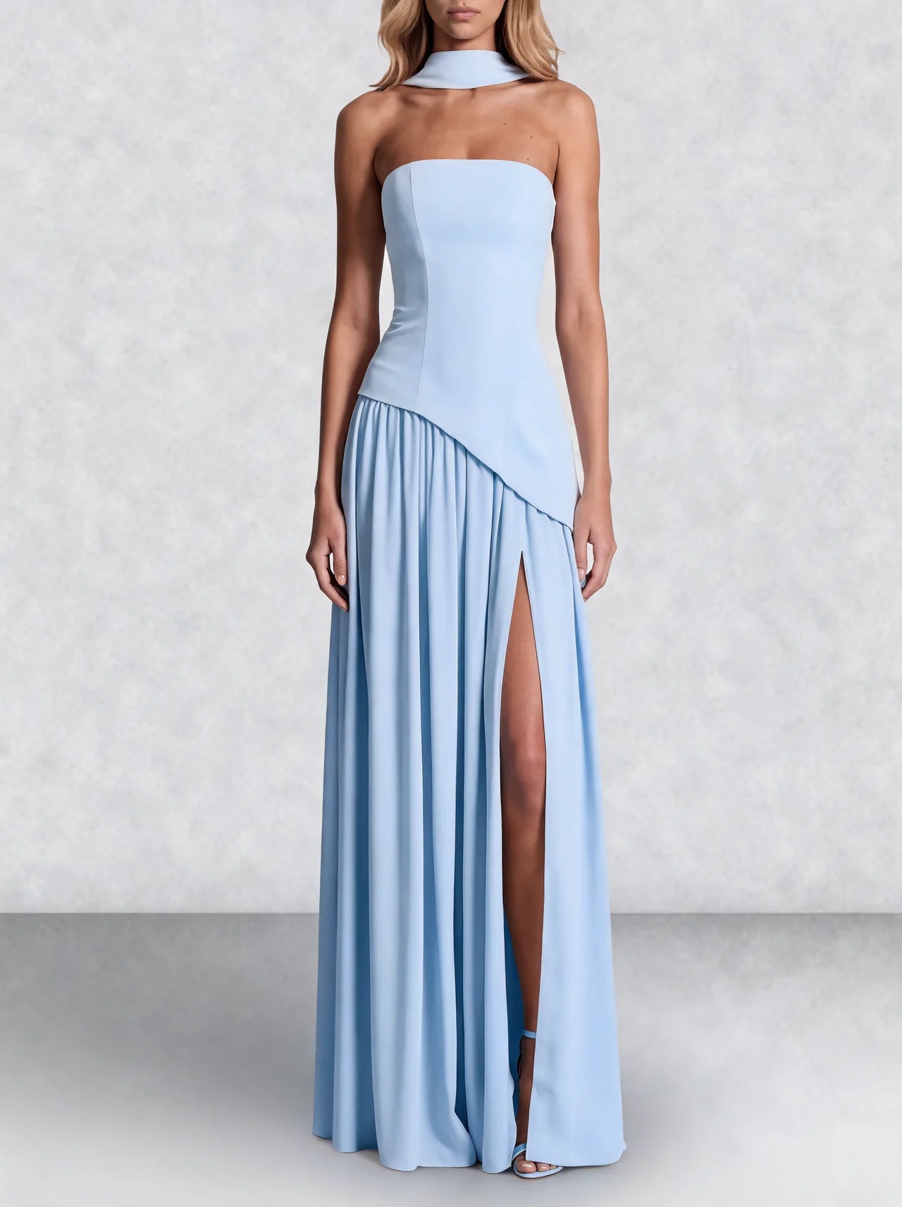 Strapless Corset Back Maxi Dress