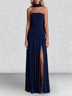 Strapless Corset Back Maxi Dress