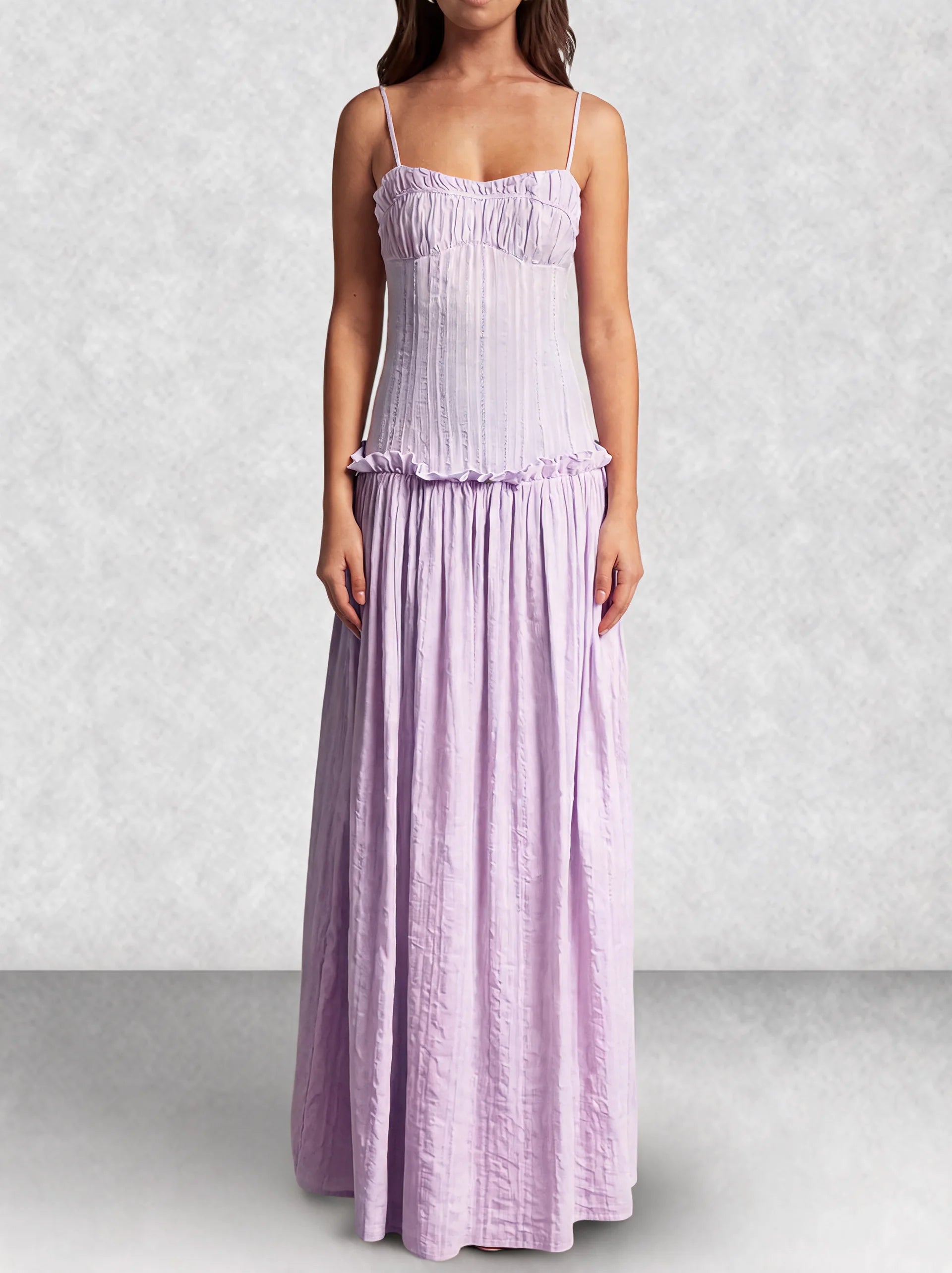 Drop Waist Corset Bodice Maxi Dress