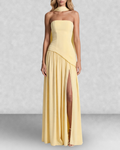 Strapless Corset Back Maxi Dress
