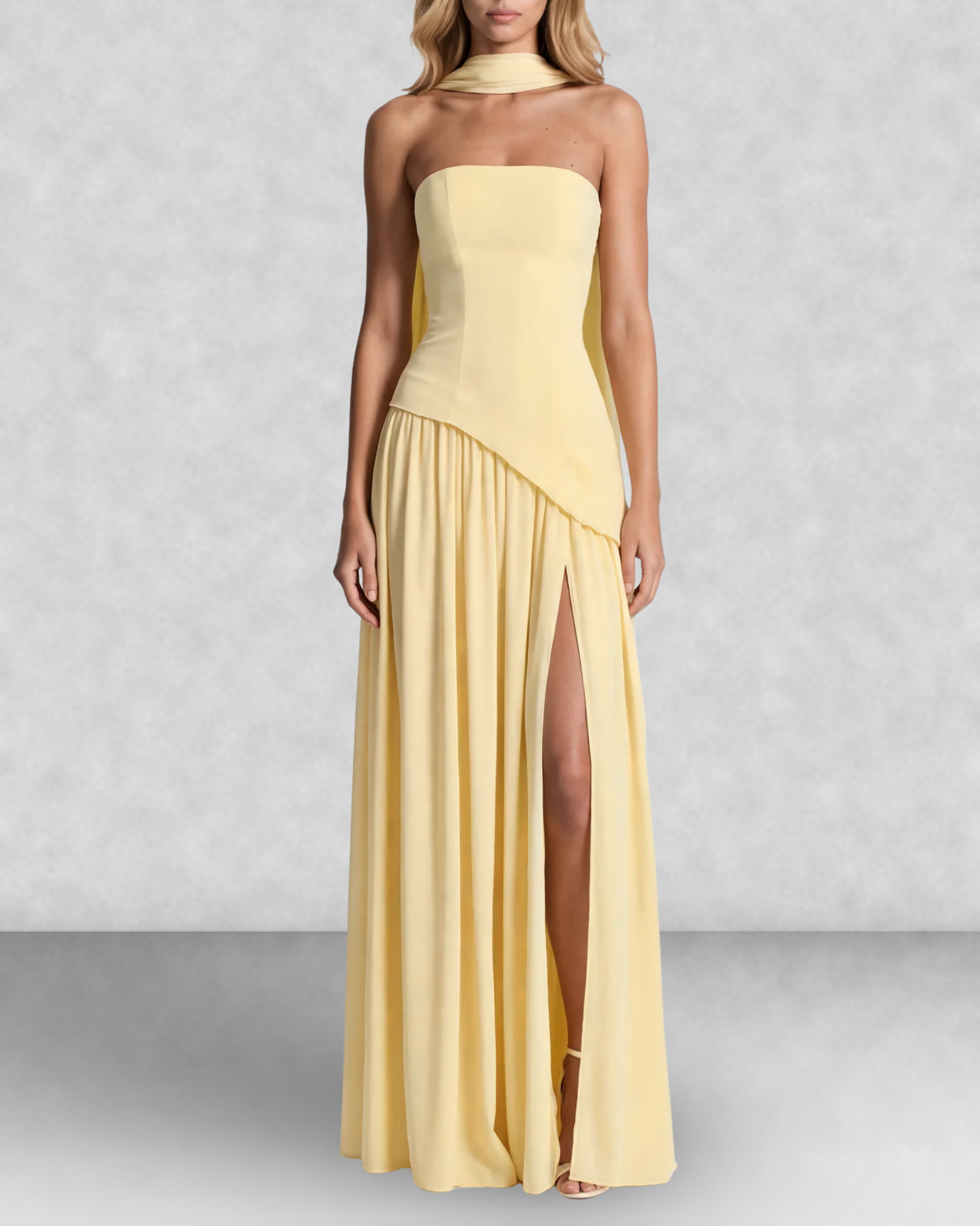 Strapless Corset Back Maxi Dress