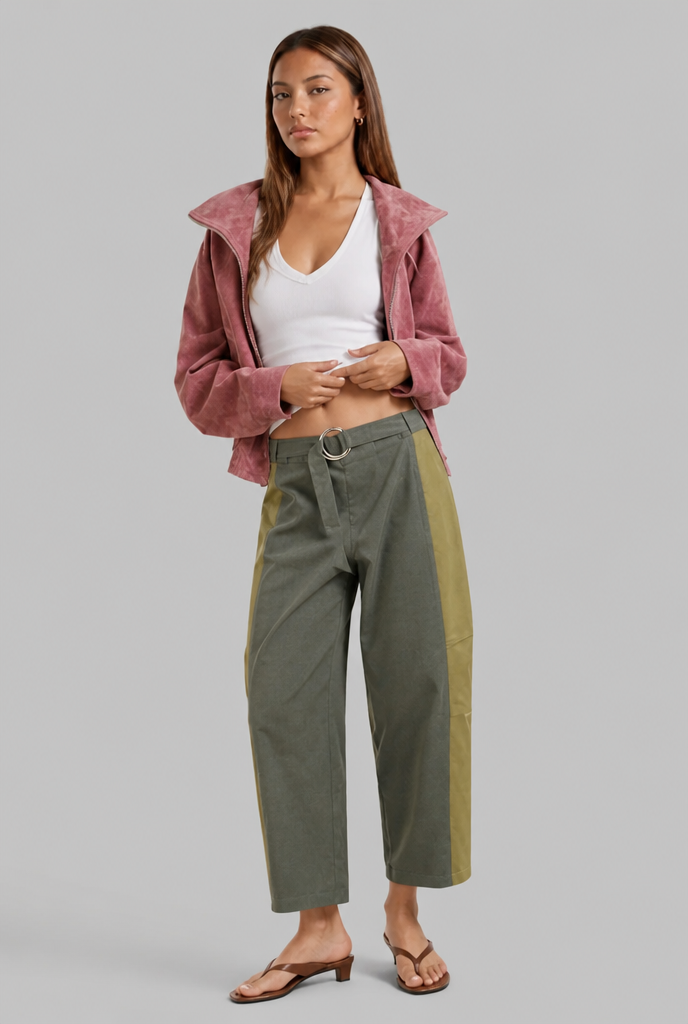 Oversized Suede Bomber Jacket