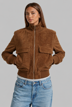 Suede Look Bomber Jacket