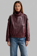 Asymmetric Zip Faux Leather Jacket