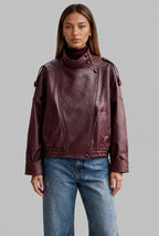 Asymmetric Zip Faux Leather Jacket