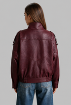 Asymmetric Zip Faux Leather Jacket