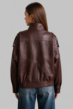 Asymmetric Zip Faux Leather Jacket