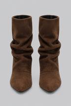 Kitten Heel Suede Ankle Boots