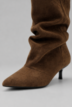 Kitten Heel Suede Ankle Boots