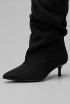 Kitten Heel Suede Ankle Boots