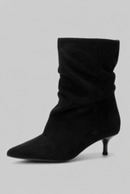 Kitten Heel Suede Ankle Boots