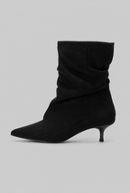 Kitten Heel Suede Ankle Boots