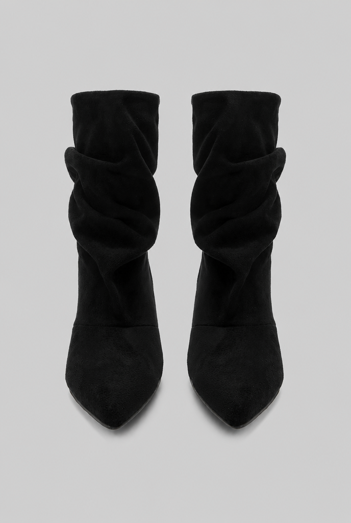 Kitten Heel Suede Ankle Boots