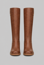 Heeled Knee High Boots with Tab Detail