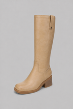Heeled Knee High Boots with Tab Detail