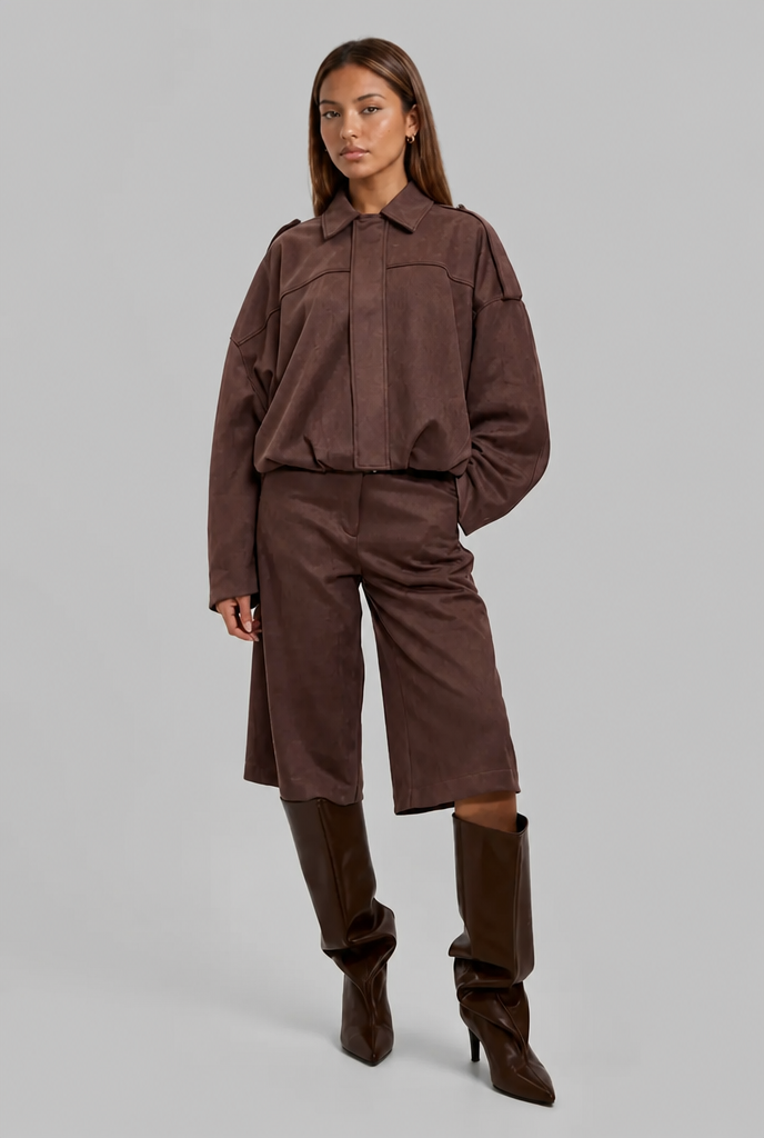 Suede Bomber Jacket