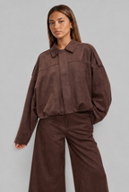 Suede Bomber Jacket