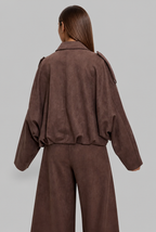 Suede Bomber Jacket