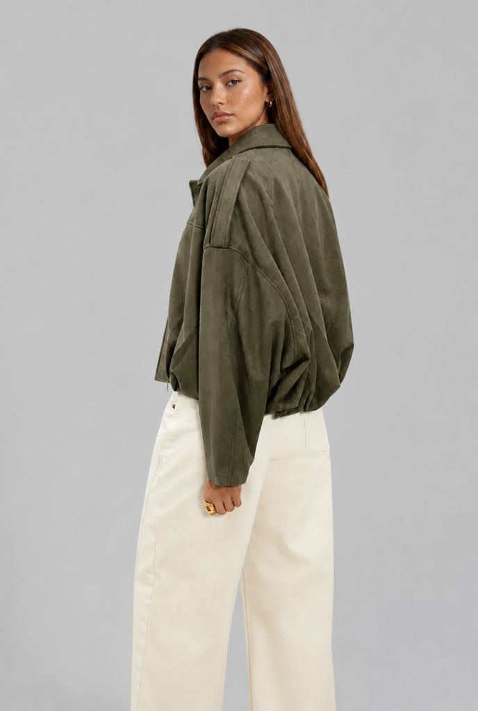 Suede Bomber Jacket