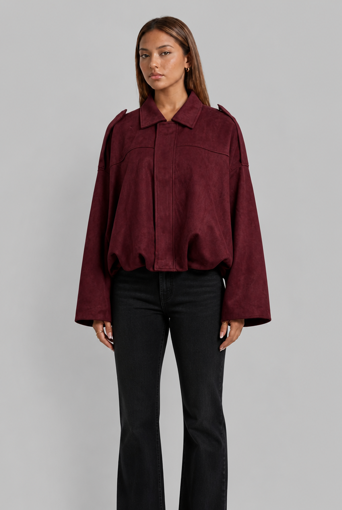 Suede Bomber Jacket