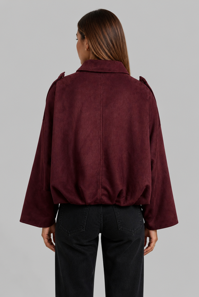 Suede Bomber Jacket