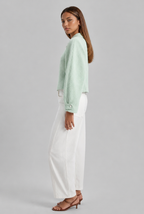 Cropped Jacket with Zip Front