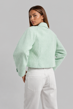 Cropped Jacket with Zip Front