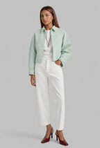 Cropped Jacket with Zip Front