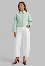 Cropped Jacket with Zip Front