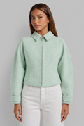 Cropped Jacket with Zip Front