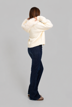 Faux Fur Collar Knit Zip Jacket