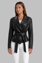 Belted Leather Jacket