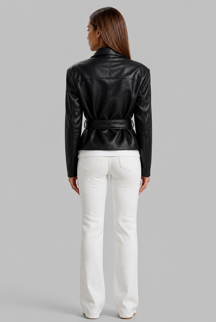 Belted Leather Jacket