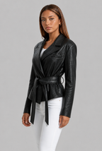 Belted Leather Jacket