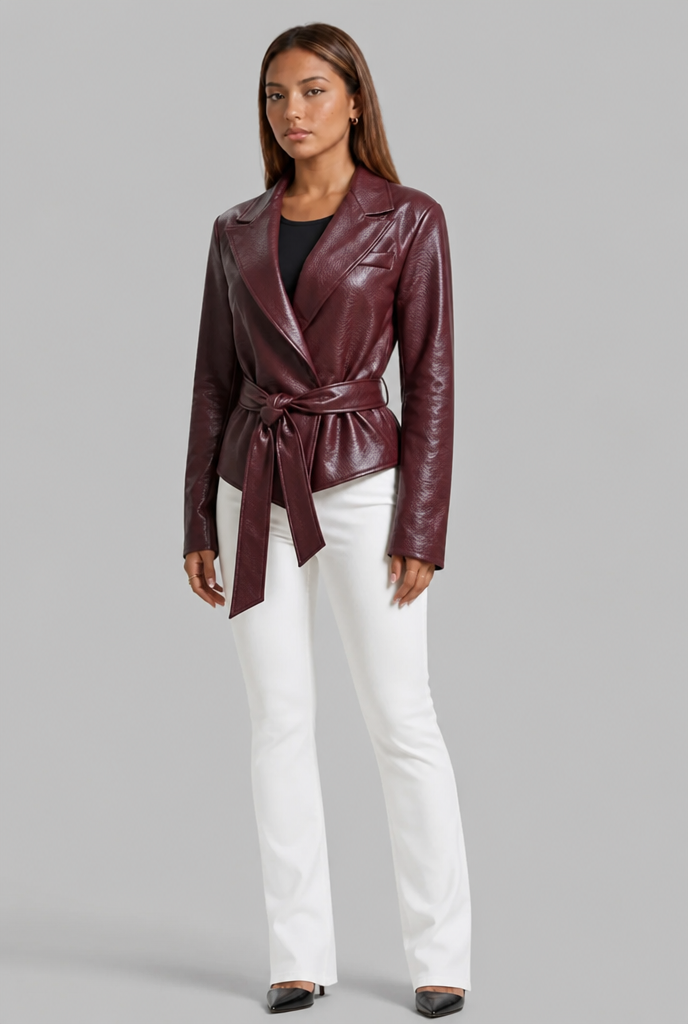 Belted Leather Jacket