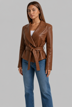 Belted Leather Jacket