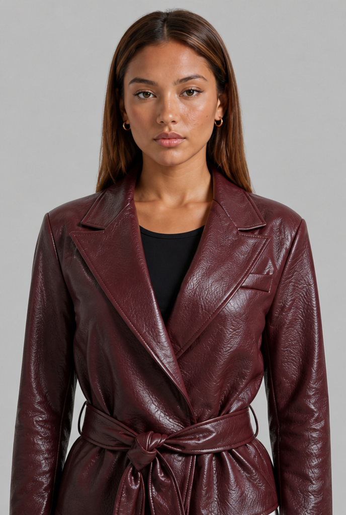 Belted Leather Jacket