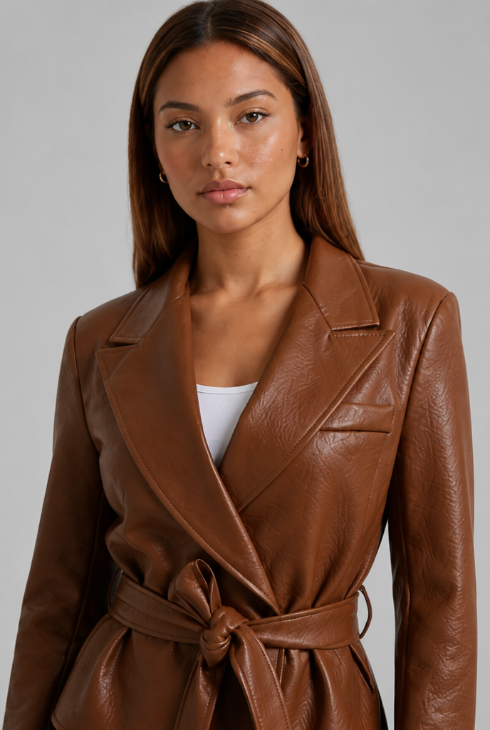 Belted Leather Jacket