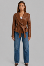 Belted Leather Jacket