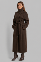 Long Wool Coat with Belt