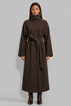 Long Wool Coat with Belt