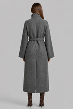 Long Wool Coat with Belt