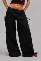 Wide Leg Jeans with Side Ties