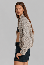 High Neck Gingham Jacket