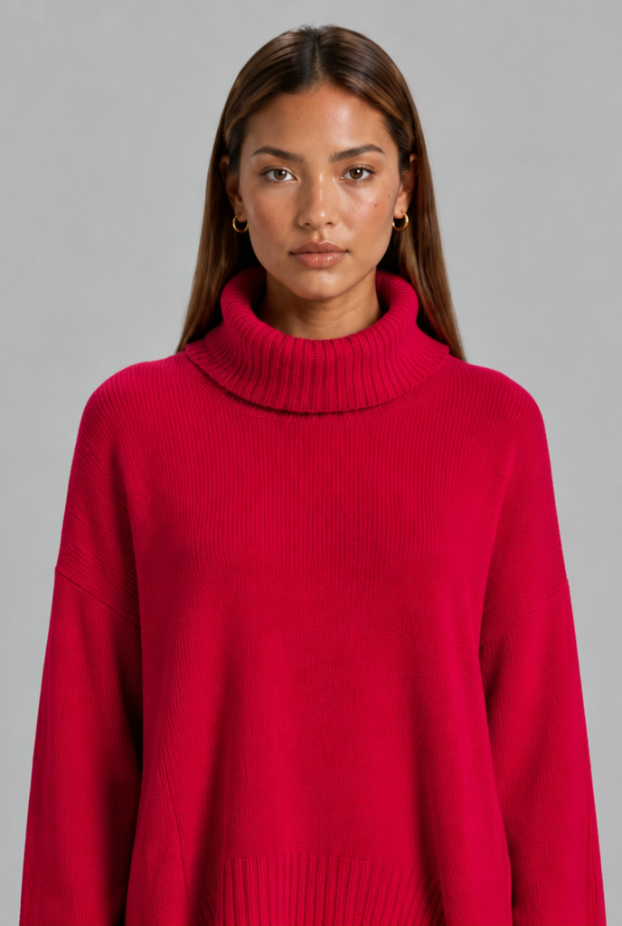Knitted Turtleneck Jumper & Maxi Skirt Set