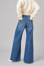 Flare Jeans with Button Front Detail