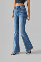 Flare Jeans with Embroidered Pockets