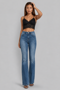Flare Jeans with Embroidered Pockets