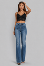 Flare Jeans with Embroidered Pockets