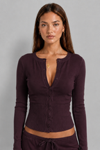 Ribbed Cardigan & Wide Leg Trousers Set